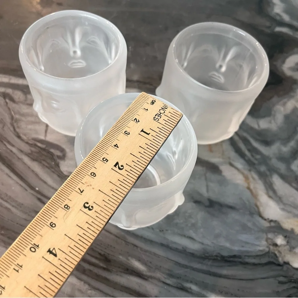 Infinite Buddha Frosted Tiki Cups Votives Three